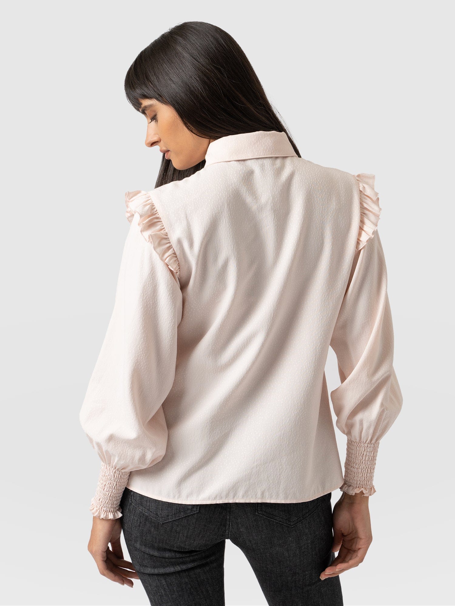 Taylor Frill Detail Blouse - Pastel Pink